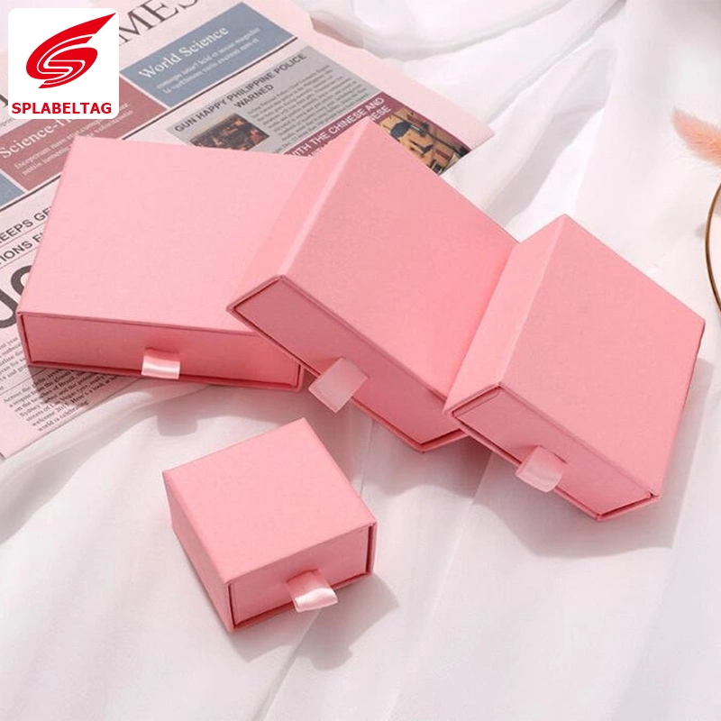 Pink Slider Box, Jewelry Paper Box, Ring Earrings Bracelet Necklace Packaging Box
