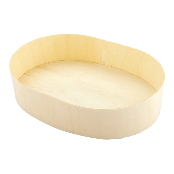 Bio-Degradable Round Food Container Takeaway Packaging Boxes Veneer Cake Box Wooden Cheese Boxes