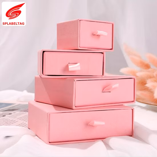 Pink Slider Box, Jewelry Paper Box, Ring Earrings Bracelet Necklace Packaging Box